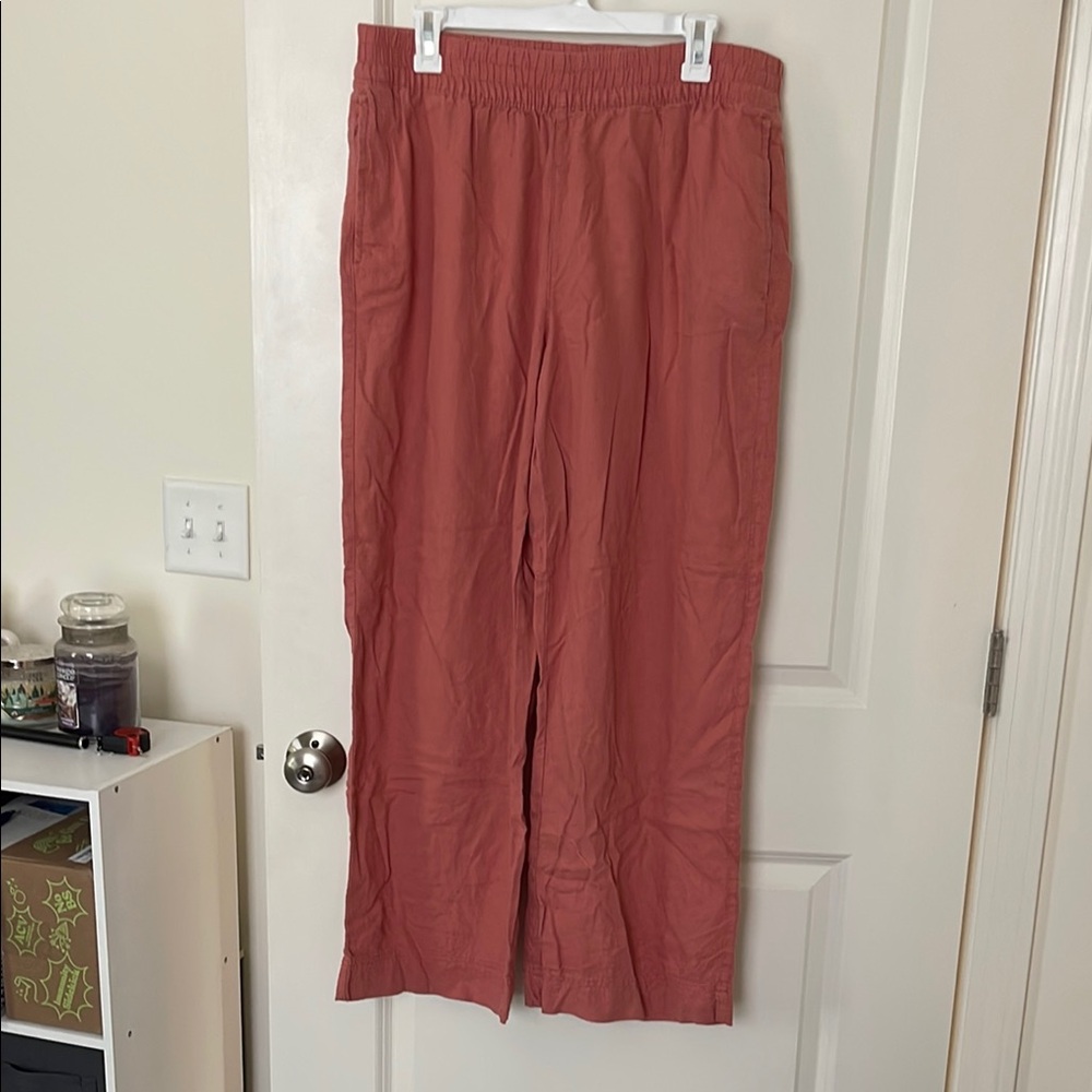 Old Navy Coral Wide-Leg  linen Pants